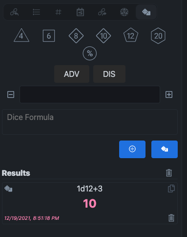 Plugin Dice Roller