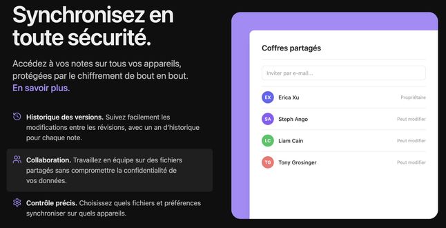 Synchronisation avec Obsidian