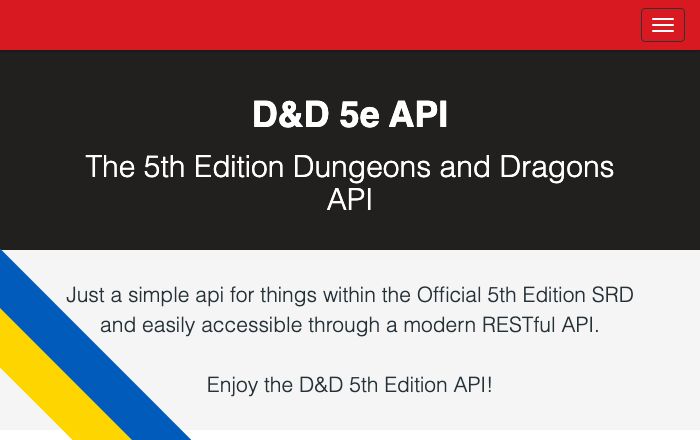 D&D 5e API