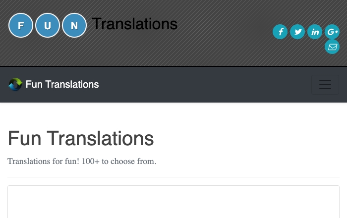 Fun translations